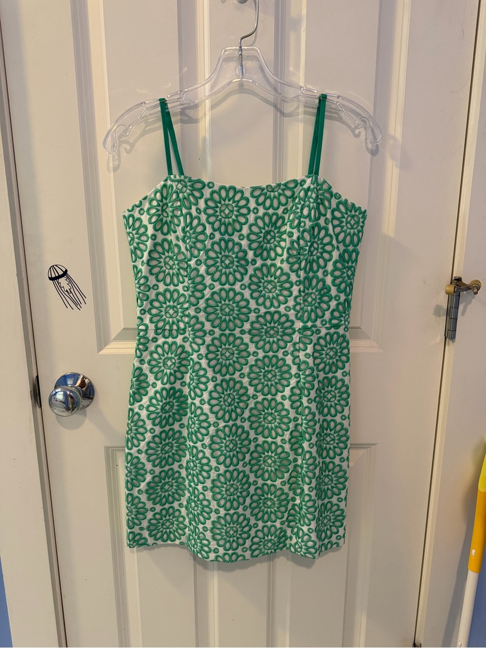 Lilly Pulitzer Green Floral Lace-Pattern Spaghetti Strap Romper